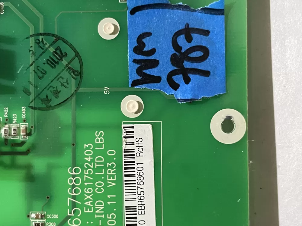 LG Kenmore EBR65768601 Refrigerator Control Board AZ191431 | Wm787