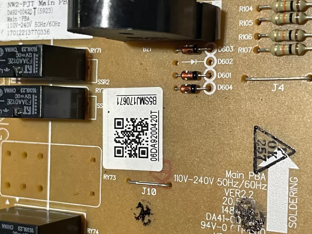 Samsung DA92 00420T DA9200420T Refrigerator Control Board AZ141579 | Wm2245
