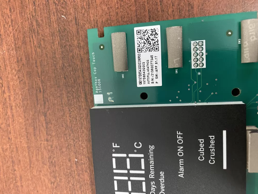 GE 197D8543G003 Wr55x30487 Refrigerator Control Board AZ50674 | BK1834