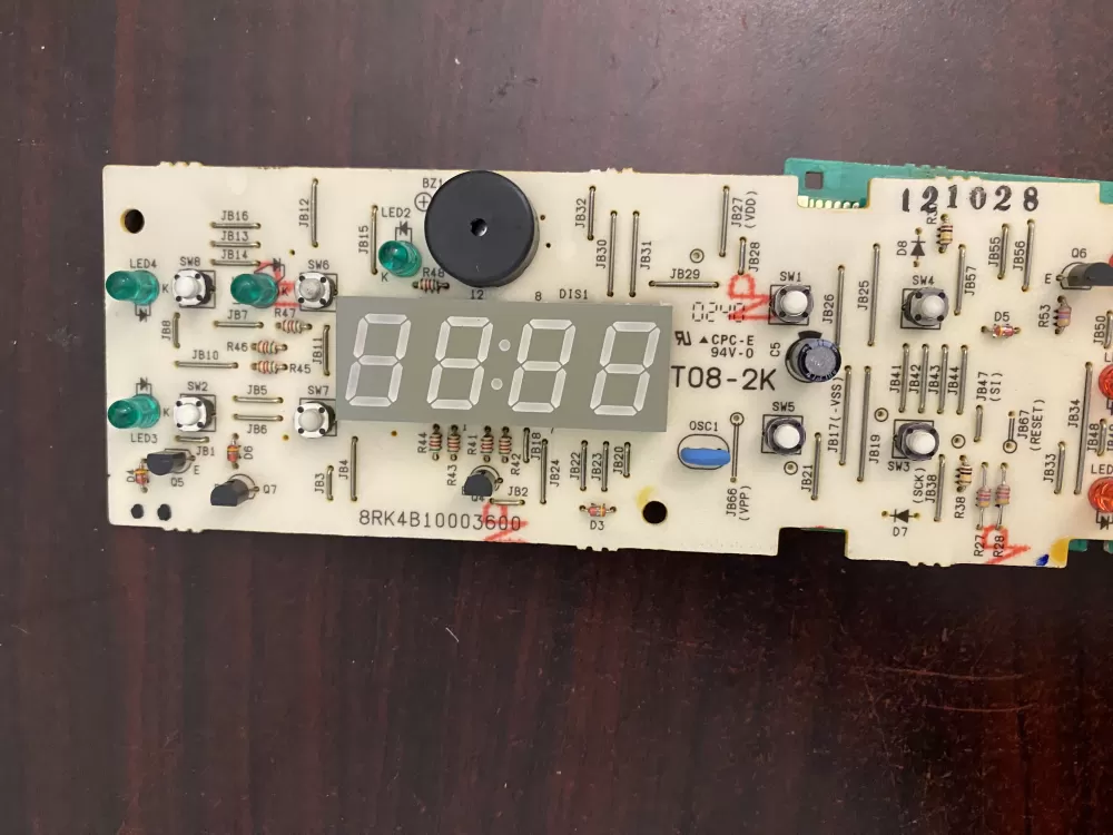 GE 8RK4B10003600 T08 2K Microwave Control Board Switch AZ95740 | BK1050