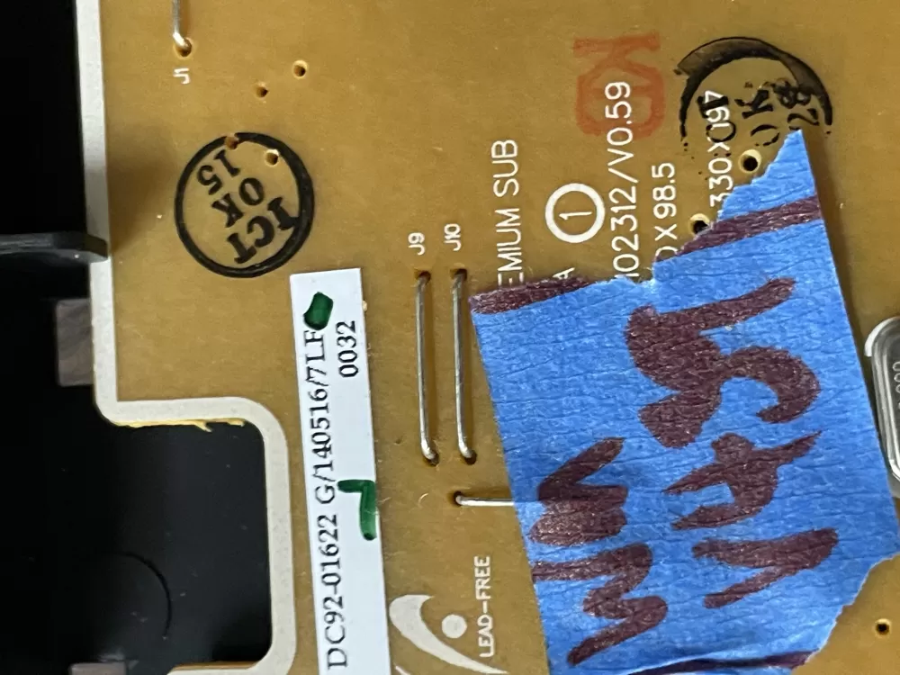 Samsung AP5916801 DC92 01622G PS9605972 Washer Control Board AZ48059 | Wmv439