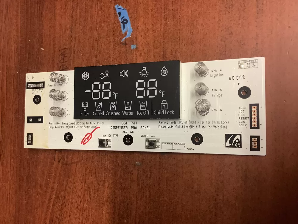 Samsung DA41-00522  DA41-00522A Refrigerator Dispenser Control Board