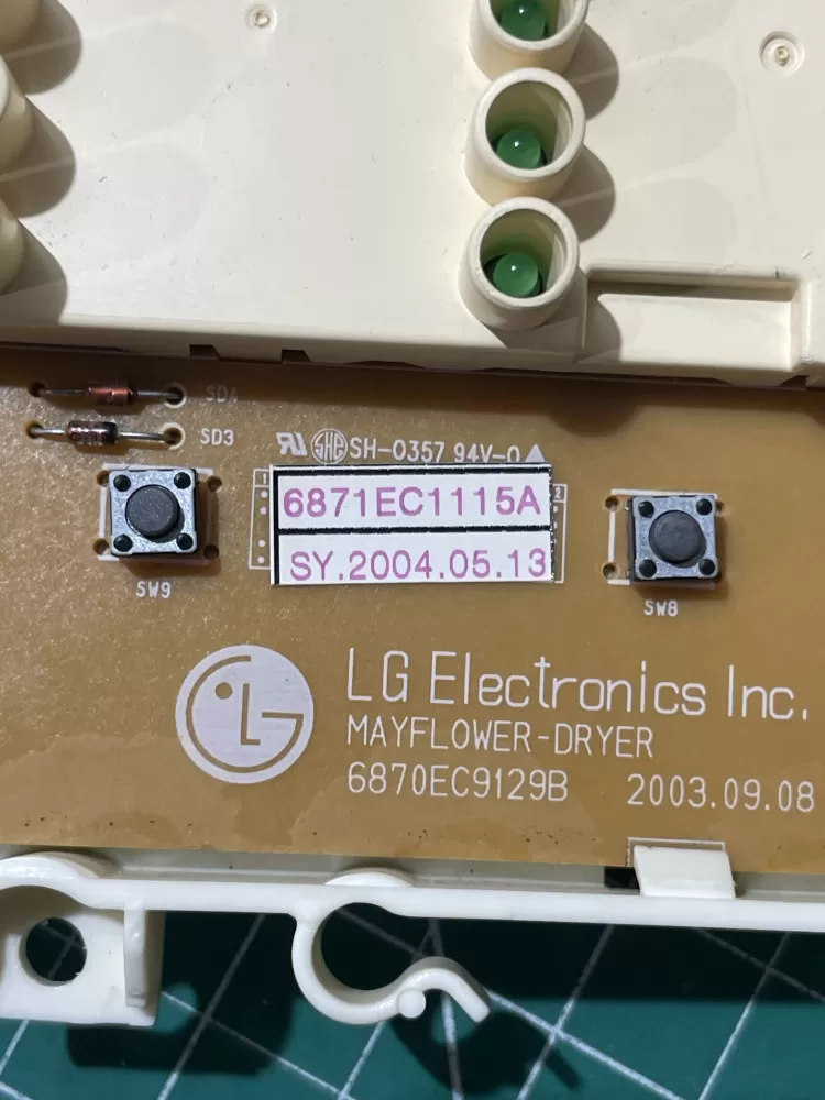 LG 6870EC9129B 6871EC1115A Dryer Control Board AZ196281 | Wmv886