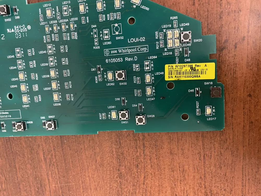 Whirlpool W10297396 WPW10297396 PS11752323 Washer Control Board AZ41599 | BK1720