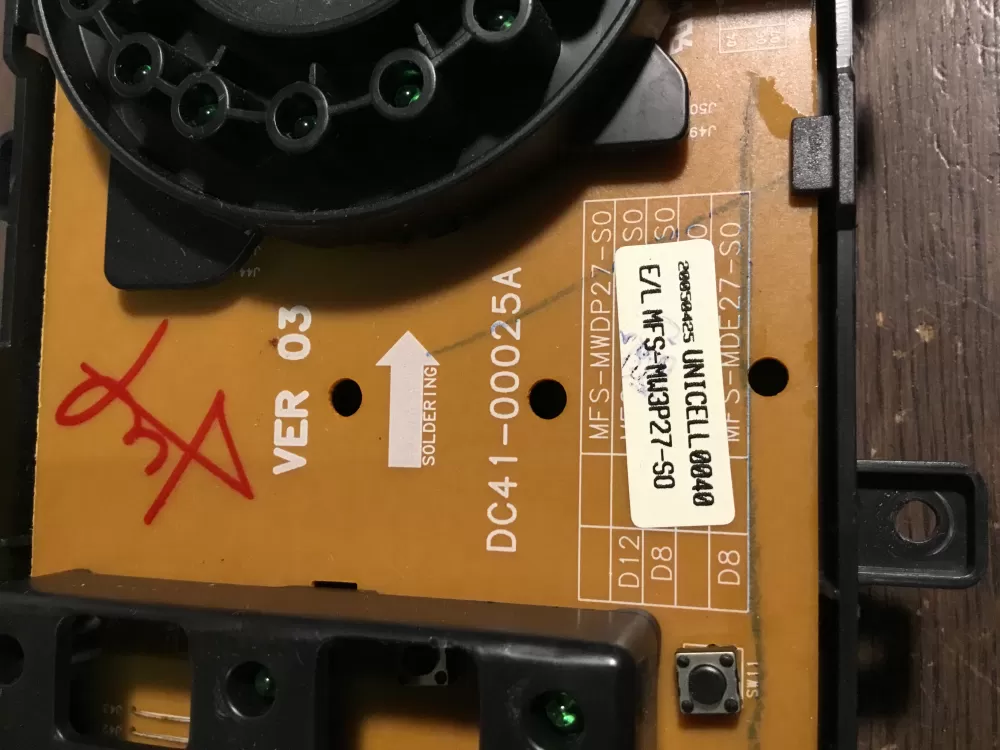 Samsung DC92-00124A DC41-00025A Dryer UI Control Board AZ38553 | NRV380