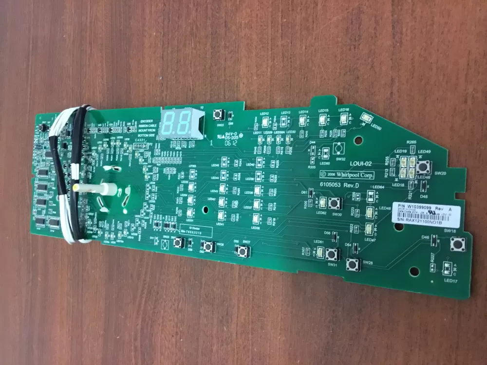 Whirlpool W10399099 Washer Control Board AZ55077 | NR1860