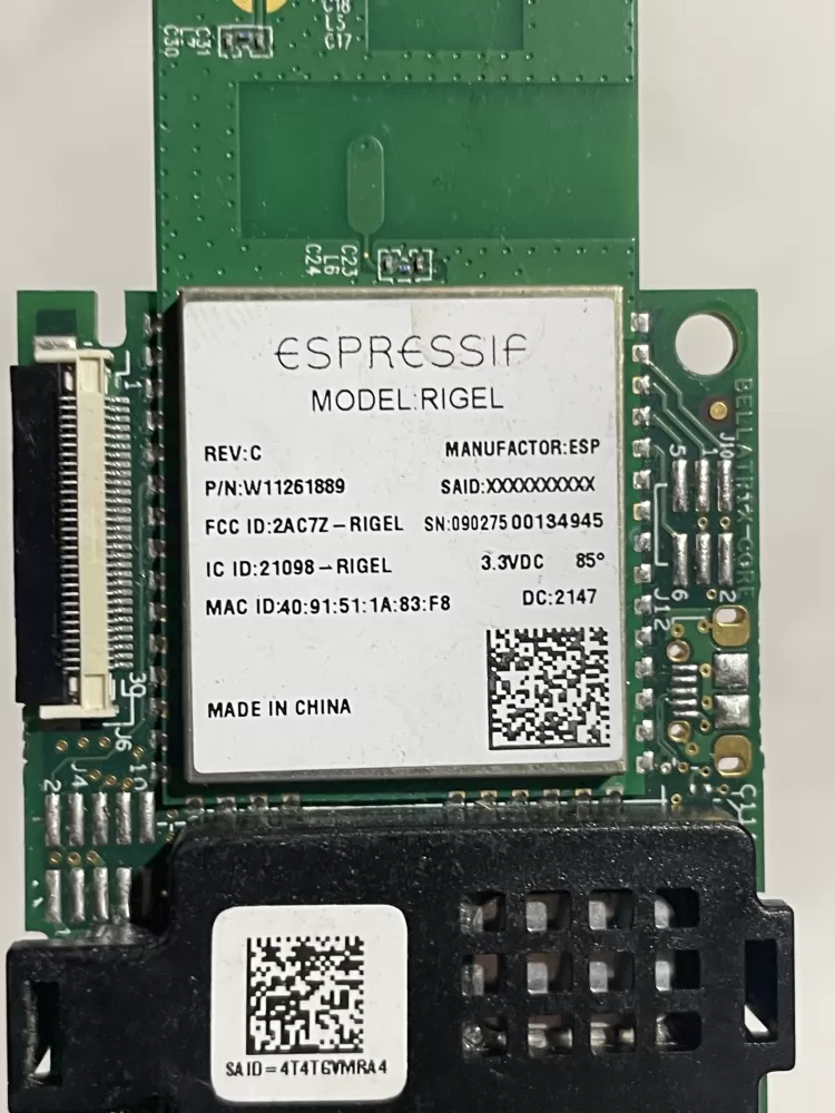 Whirlpool W11261889 Washer Or Dryer Bluetooth Control Board AZ185220 | Wm1879