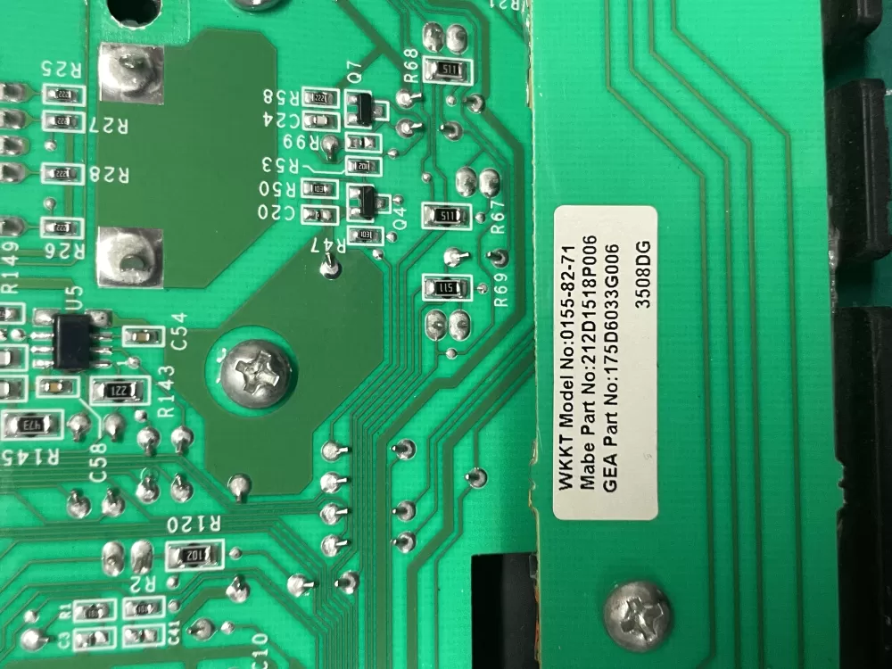 GE 175D6033G006 212D1518P006 WE4M419 Dryer Control Board AZ209162 | Wmv926