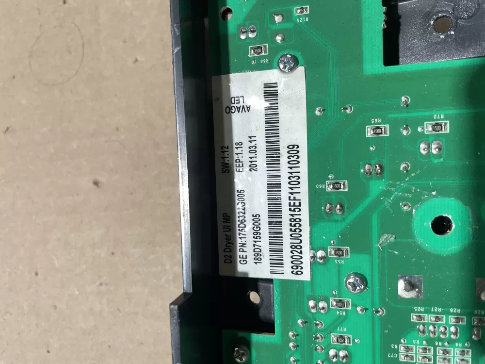 OEM GE Dryer Control Board 175D6322G005 WE4M513 AZ64785 | Wmv580