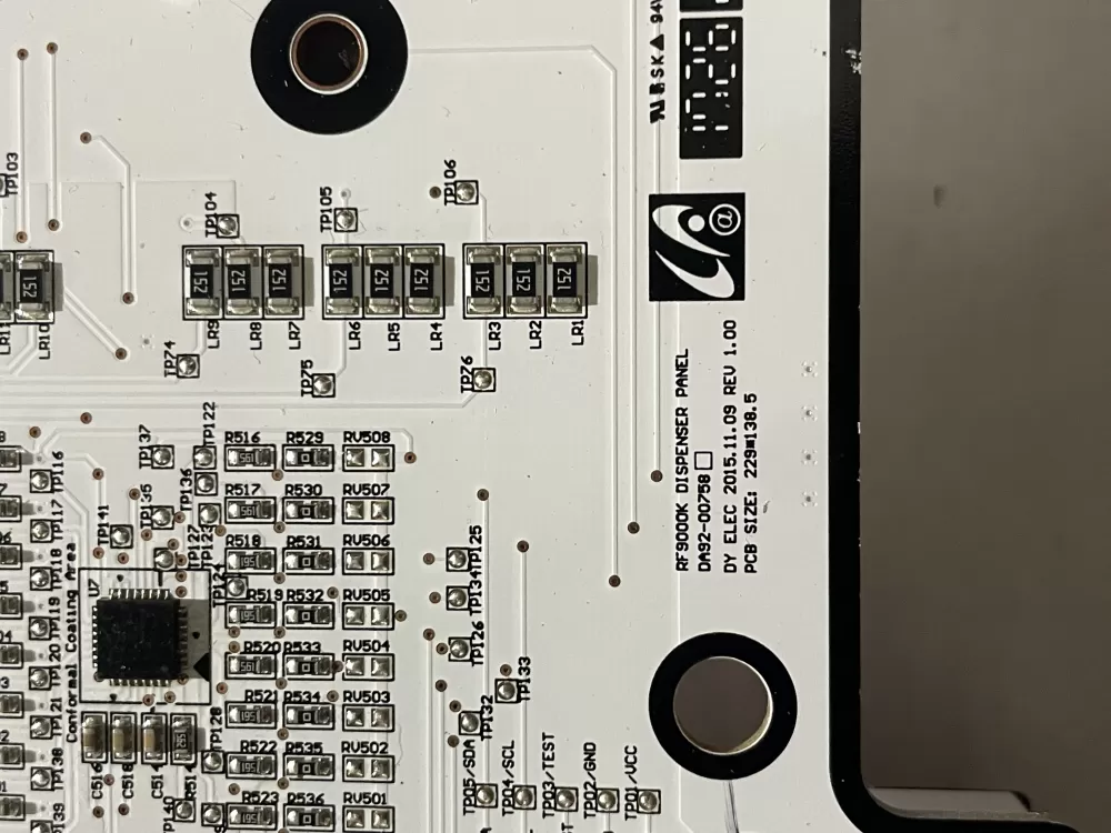 Samsung DA92-00758B Refrigerator Dispenser Display Module AZ201741 | Wm2738
