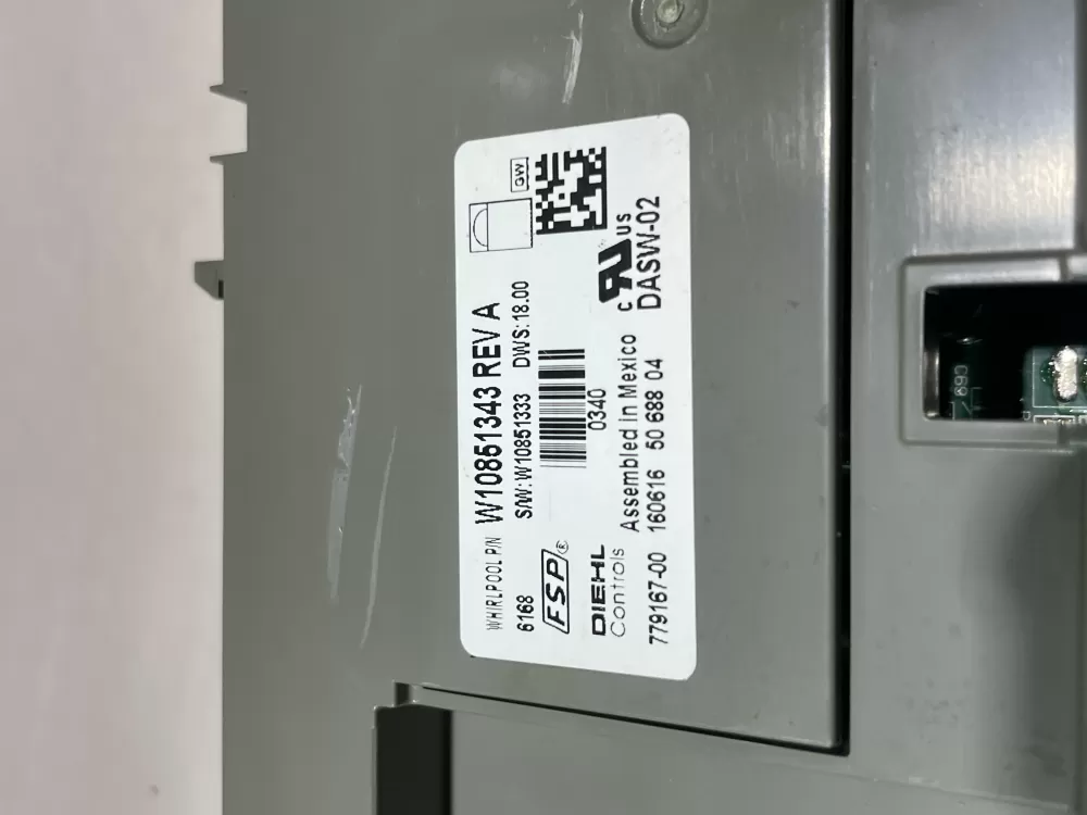 Whirlpool Kenmore W10746418 W10782663 Dishwasher Control Board AZ143382 | Wm2410