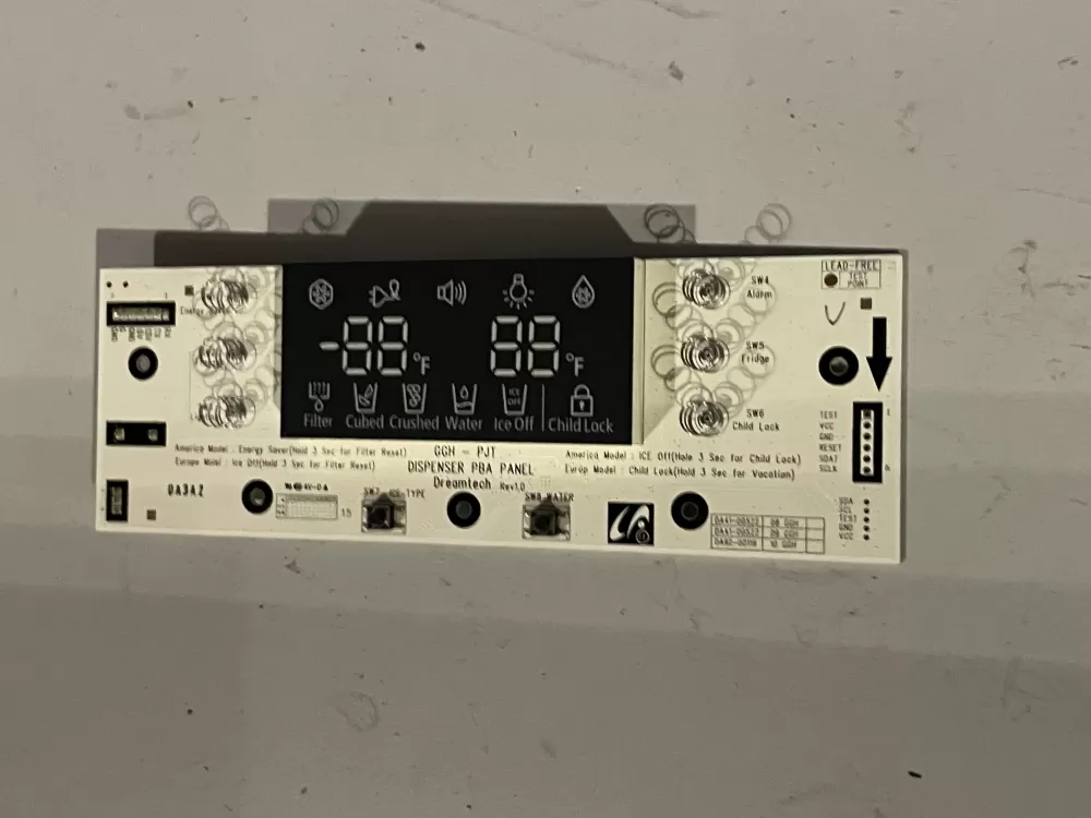 Samsung DA97-00522A Refrigerator Dispenser Control Board AZ34609 | Wm72