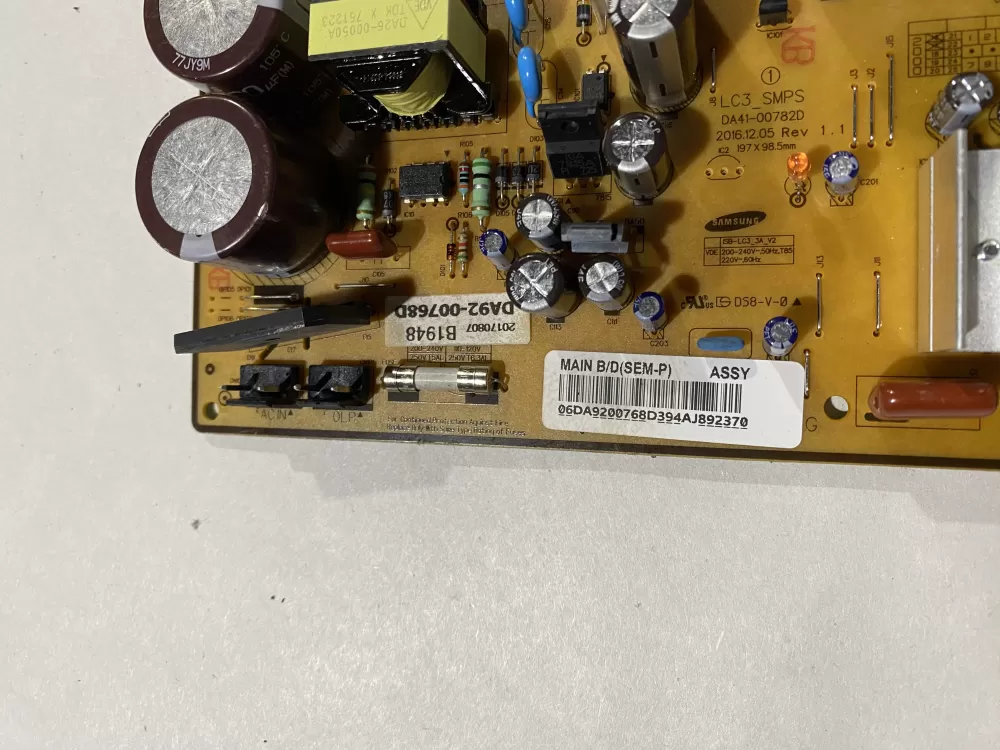 Samsung DA92 00768D Refrigerator Control Board Inverter AZ145980 | BK2445