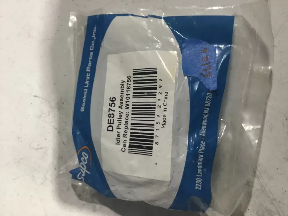 DE8756 Idler Pulley Assembly Can Replace: W10118756 AZ87462 | Sl100