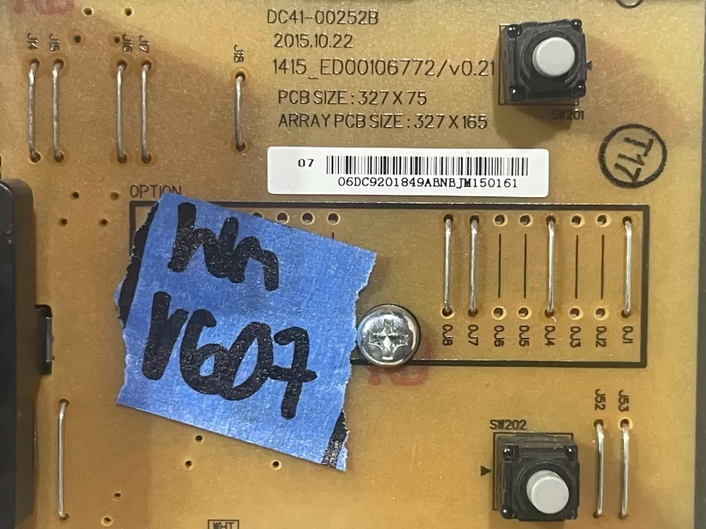 Samsung DC92 01849A Washer Control Board AZ145587 | Wmv607