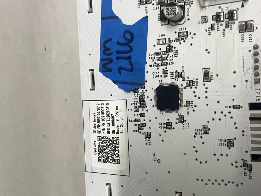 GE 308D1567G004 WH22X34919 Washer Control Board Panel AZ209692 | Wm2116
