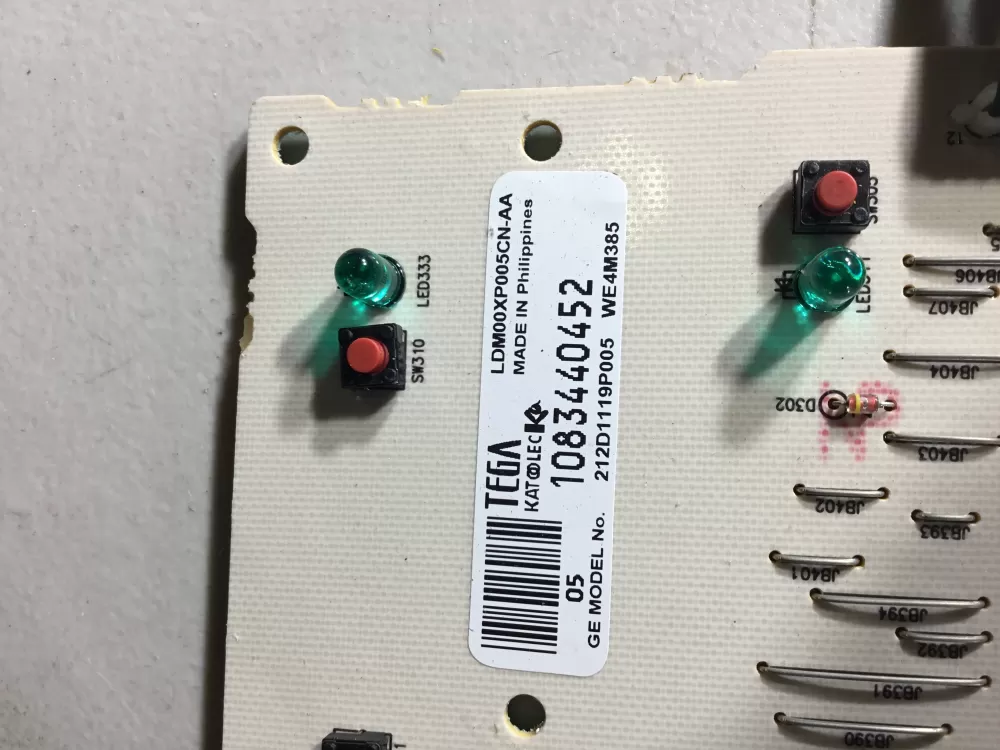GE 212D1119P005 WE4M385 Dryer Control Board AZ42657 | NR1744