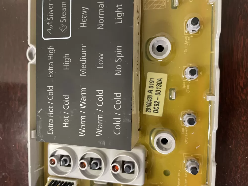 Samsung DC92-00130A DC92-00125A Washer UI Control Board AZ39884 | KMV389