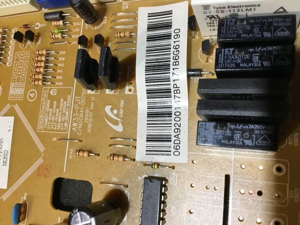 Samsung DA92 00147B DA41 00750A Refrigerator Control Board AZ75221 | NR1896