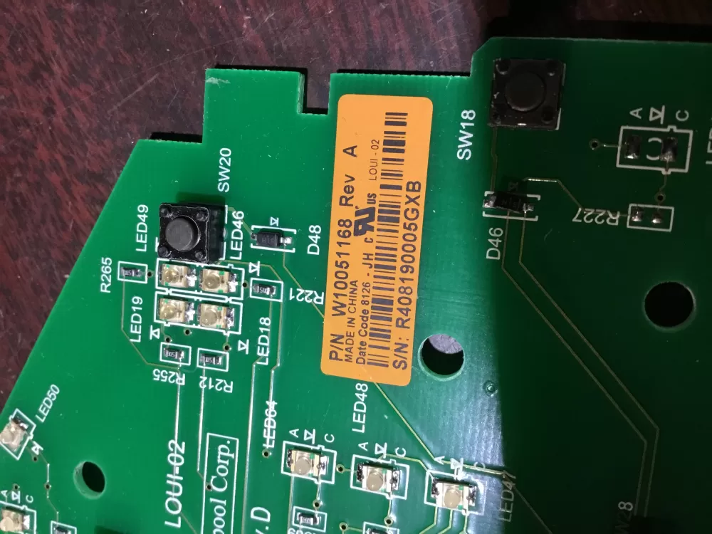 Whirlpool W10051168 Washer Control Board AZ72482 | NR593