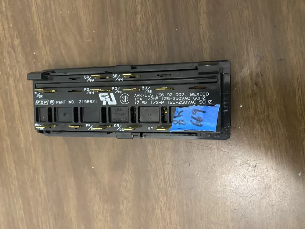 Whirlpool Maytag 2198621 Refrigerator Control Board Dispenser AZ89302 | BK669