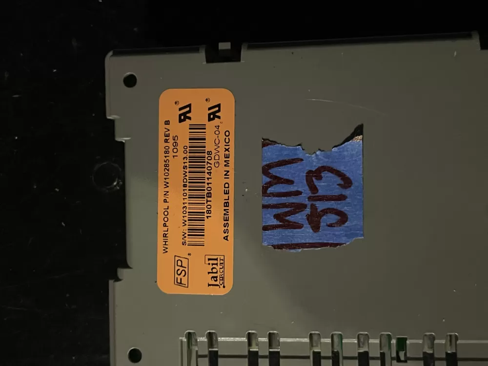 Whirlpool Maytag W10130967 Dishwasher Control Board AZ38218 | Wm507