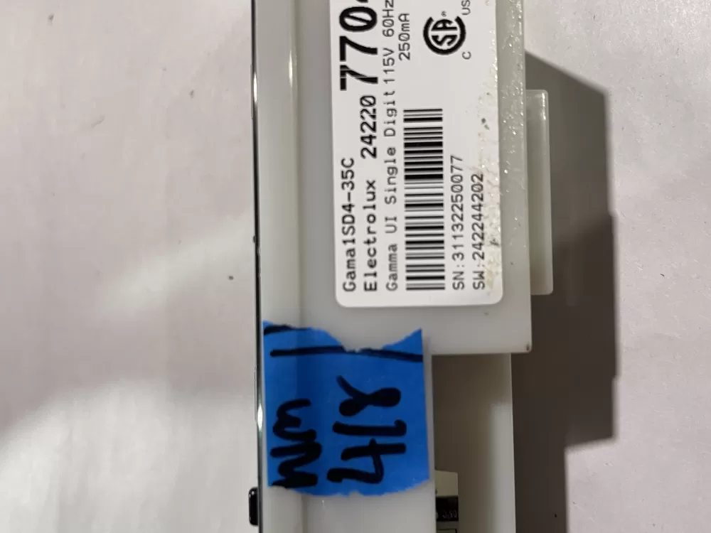 Frigidaire A01078804 242207704 Refrigerator UI Control Board AZ185548 | Wm418