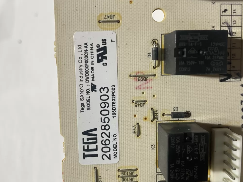 GE 165D7802P002 Dishwasher Control Board AZ156307 | Wm39