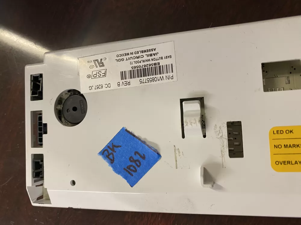 Whirlpool W10855775 Refrigerator Control Board AZ35438 | BK1082
