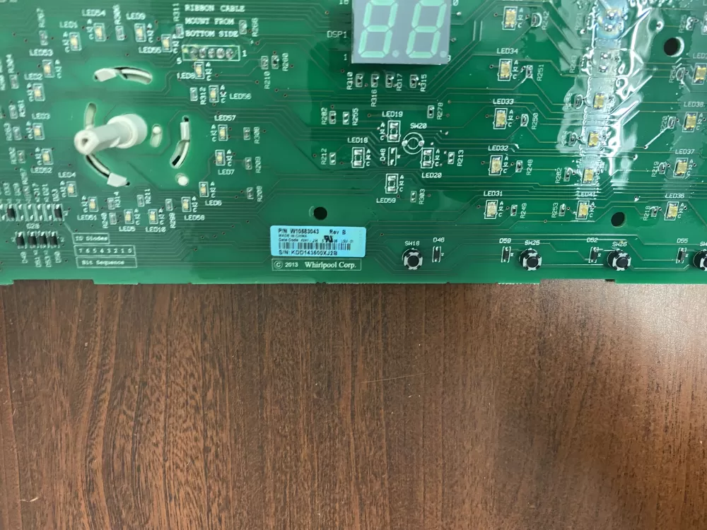 Whirlpool Kenmore W10583043 Washer Control Board Interface AZ41892 | BK1733