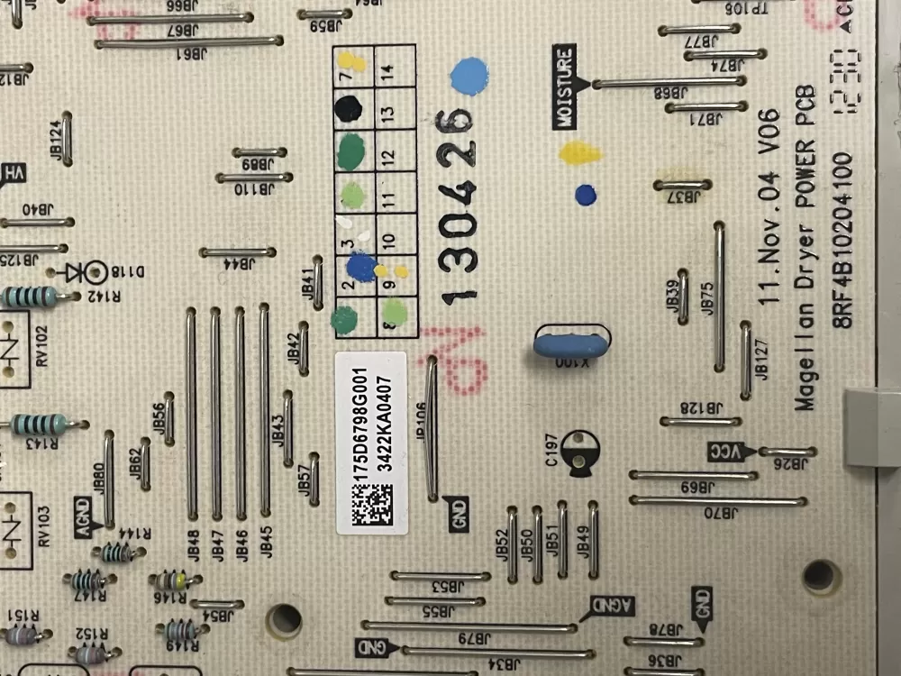 GE 175D6798G001 WE04M10011 Dryer Control Board AZ206139 | KMV850