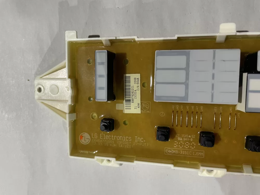 LG EBR76262201 EBR75446006 Washer Control Board AZ198513 | KMV817