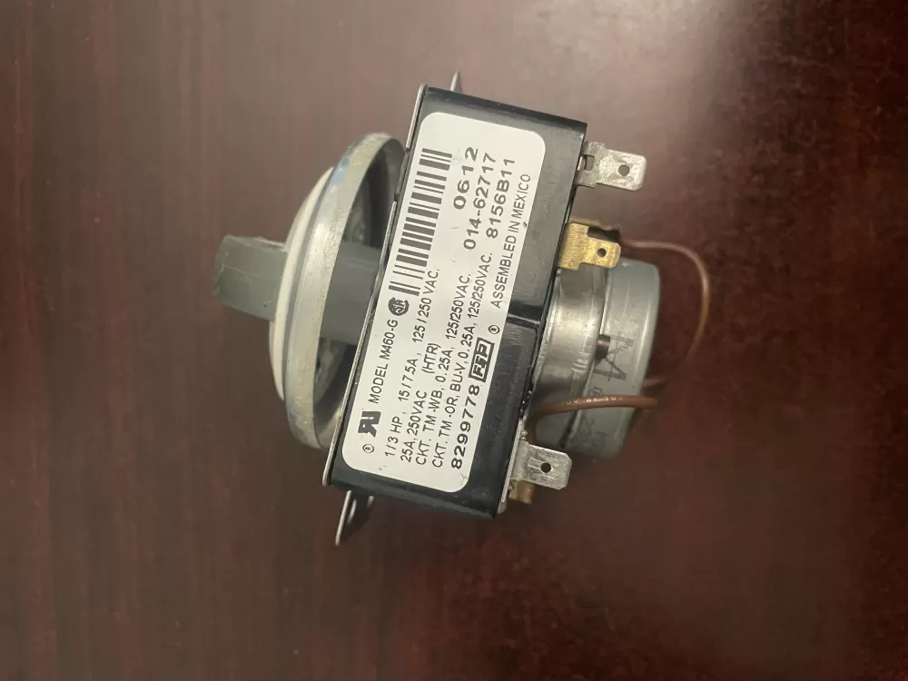 Whirlpool  Kenmore  Inglis  Estate  Amana WP8299778  AP6012586  8299778  909729  PS11745796 Washer Timer