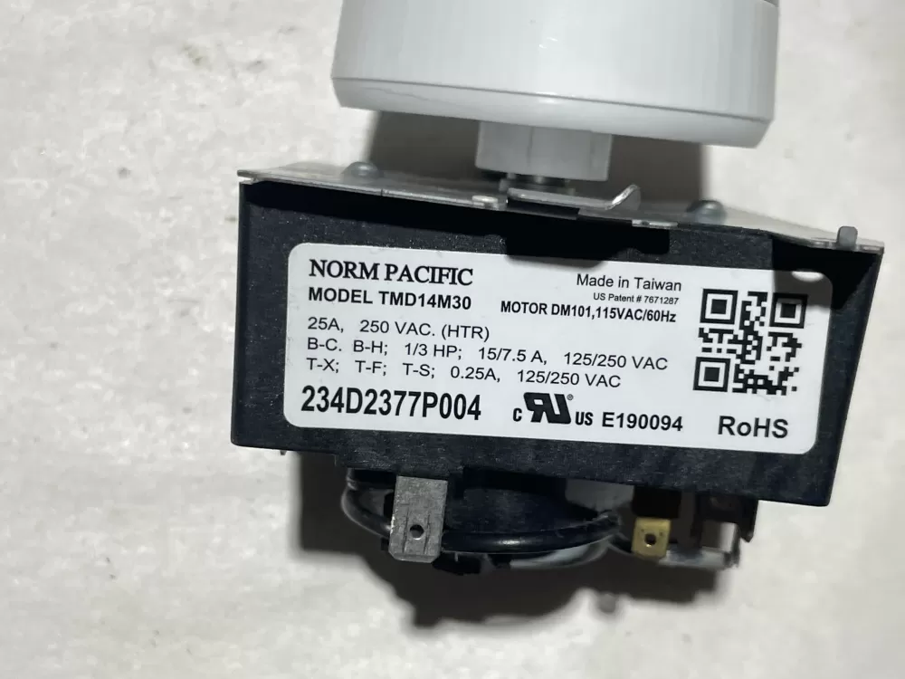GE WE04X24550 234D2377P004 TMD14M30 Dryer Timer AZ107853 | Wm694