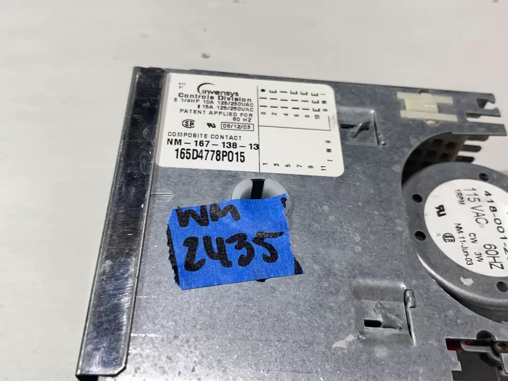 GE 165D4778P015 Kenmore Whirlpool Dishwasher Timer AZ145782 | Wm2435