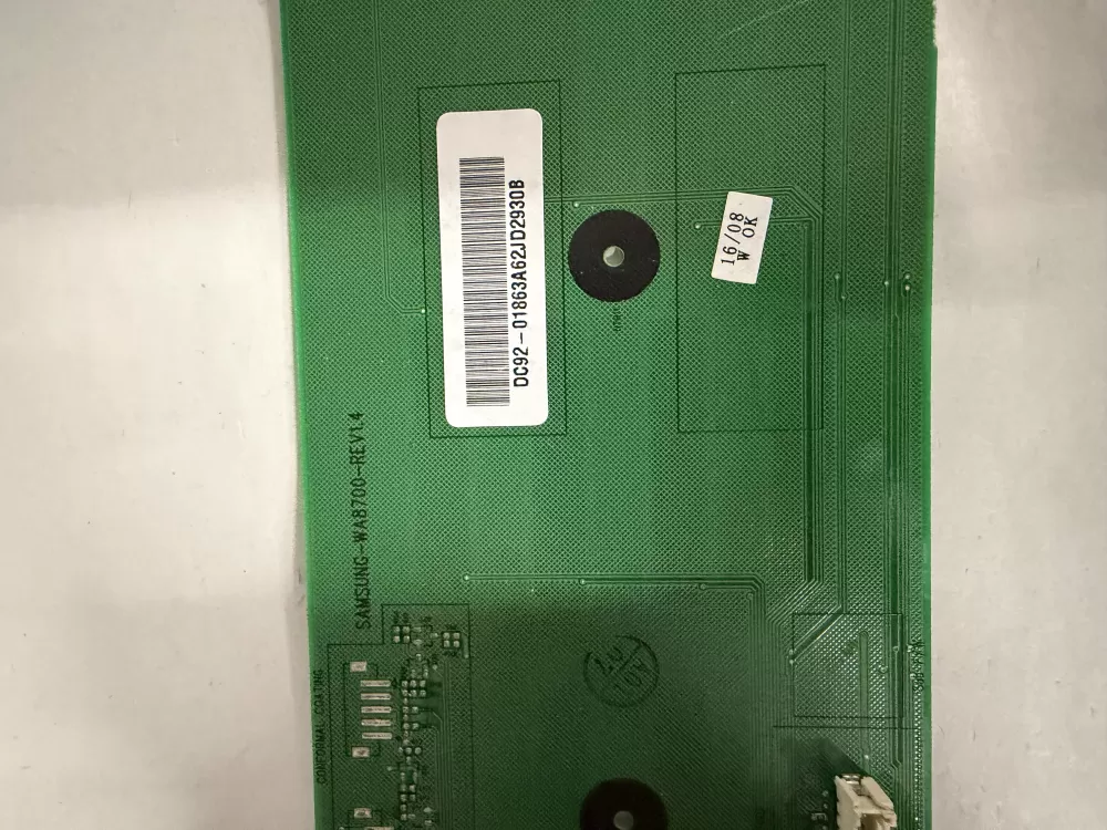 Samsung DC92-01863A Washer UI Control Board Panel AZ227616 | KMV367