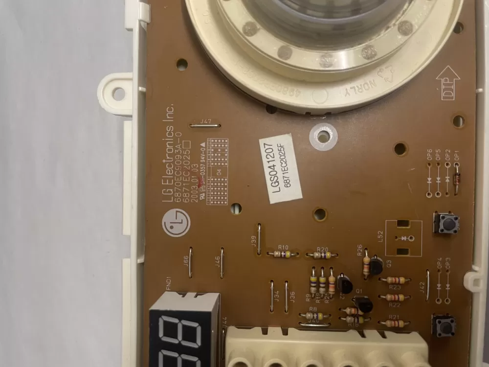 LG 6870EC9093A 0 6871EC2025F6871EC1061B Dryer Control AZ209883 | KMV661