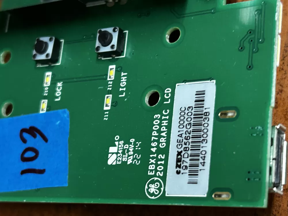 GE 197D8562G003 Refrigerator Control Board AZ181791 | GL103