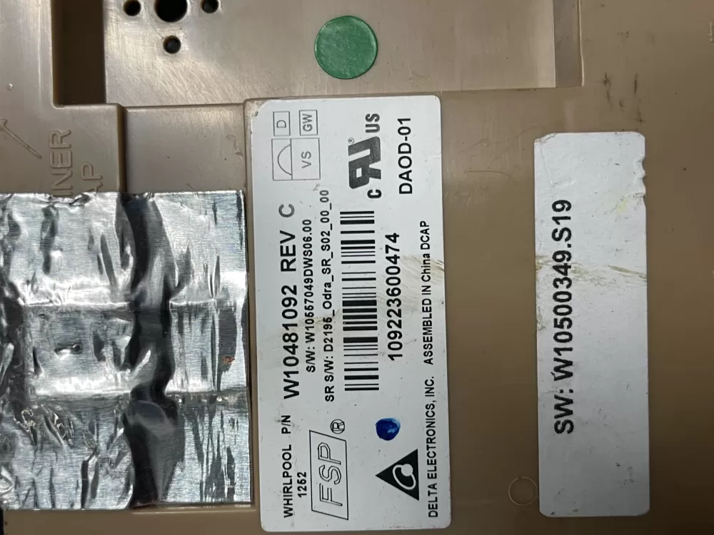 Kenmore W10481091 W10866118 AP6027291 Dishwasher Control Board AZ12862 | 1176