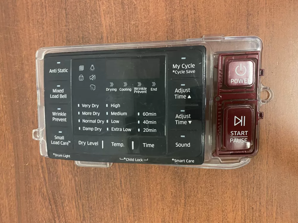 Samsung DC92-01607J DC94-06643A Dryer UI Control Board AZ46867 | BK1558