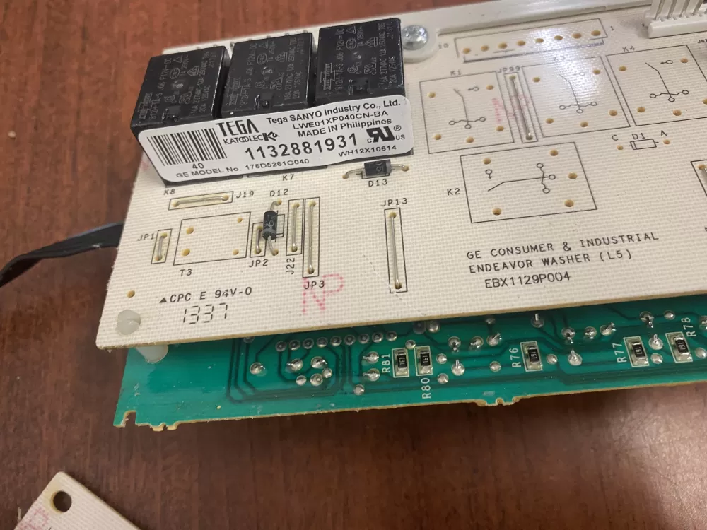 GE 175D5261G040 EBX1129P004 WH12X10614 Washer Control Board AZ44722 | BK1764