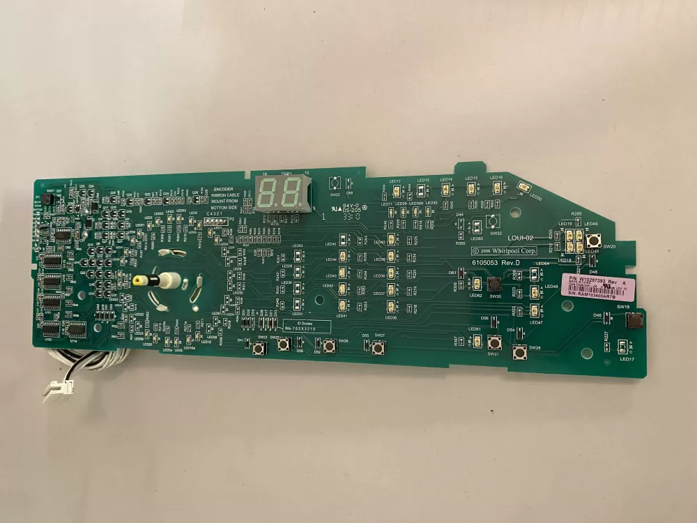 Whirlpool W10298626 W10297393 Dryer Control Board