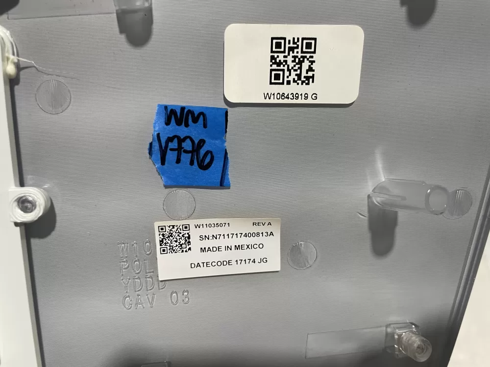 Kenmore W10643919 W10873012 Washer Control Panel Overlay AZ150483 | Wmv776
