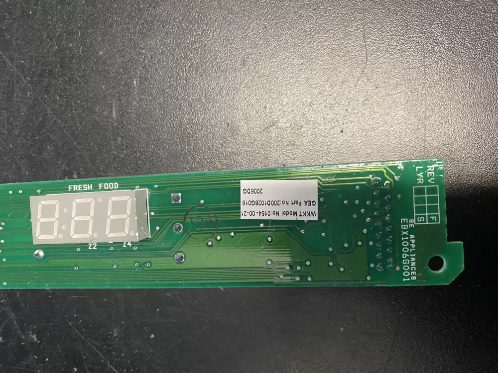 GE 200D1028G016 Refrigerator LED UI Display Control Board