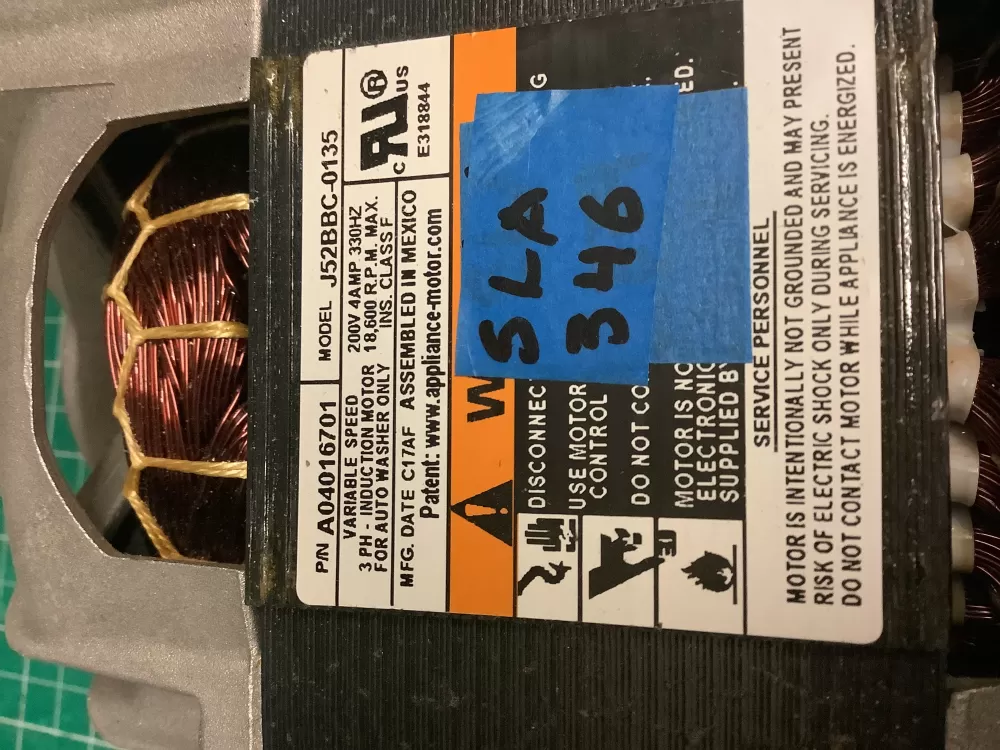 Electrolux Frigidaire A04016701 Washer Motor AZ212037 | SLA346