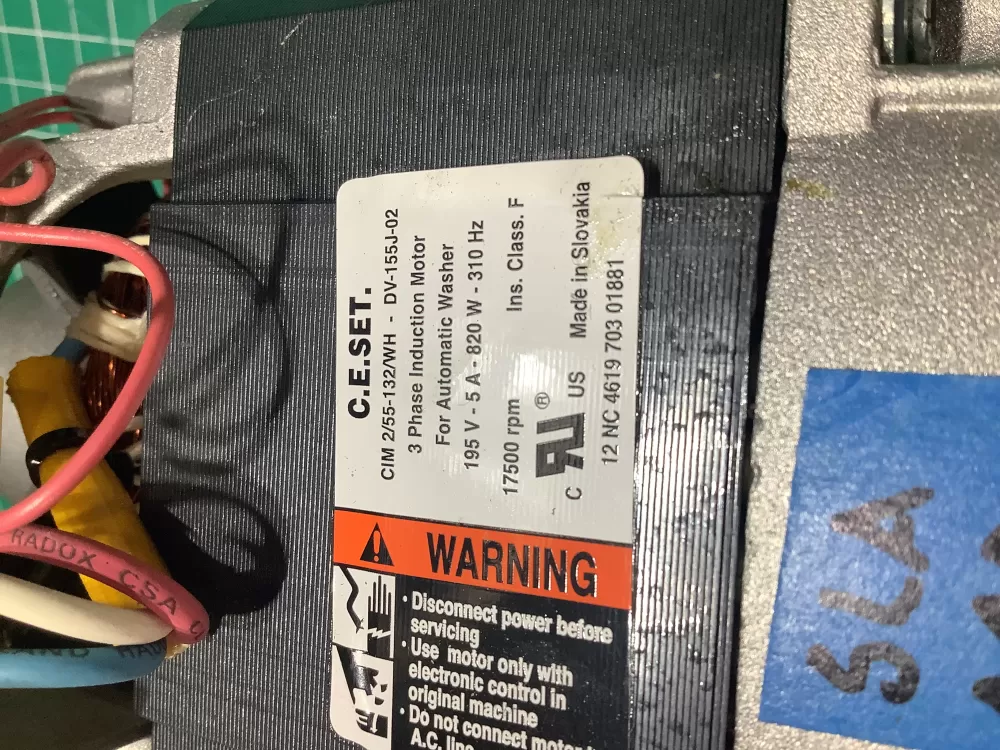 Whirlpool DV-155J-02 Induction Drive Motor AZ160844 | SL110