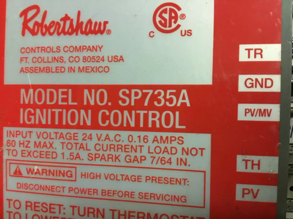 Robertshaw 100-00810-15 Furnace Module Ignition Lockout Control AZ10271 | NR514