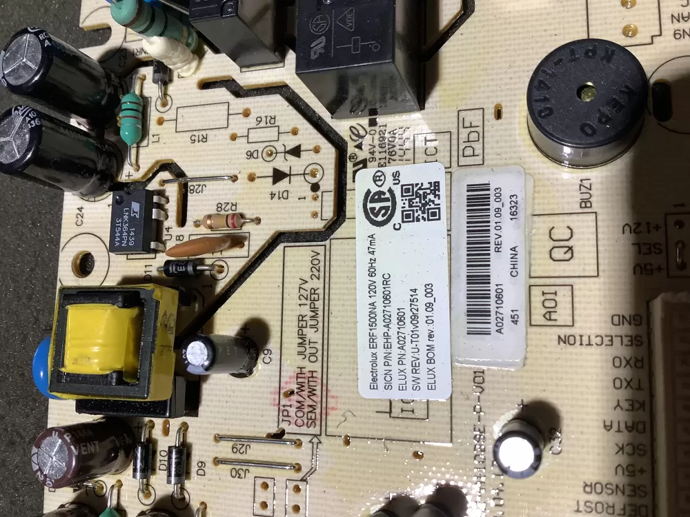 Electrolux Refrigerator A02710601 Main Control Board AZ112376 | NR2121