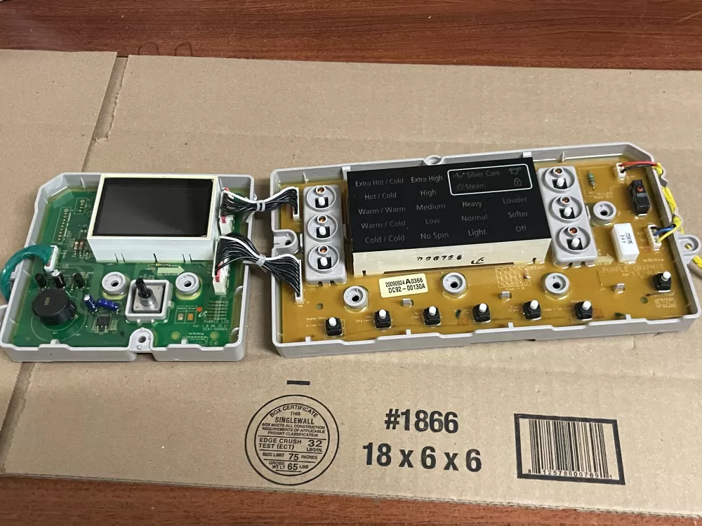 Samsung DC92-00130A DC92-00125A Washer UI Control Board AZ100614 | Wmv259
