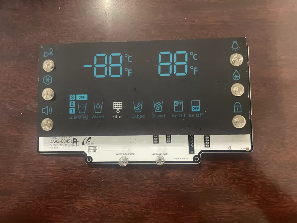 Samsung DA92-00451A Refrigerator Control Board Dispenser